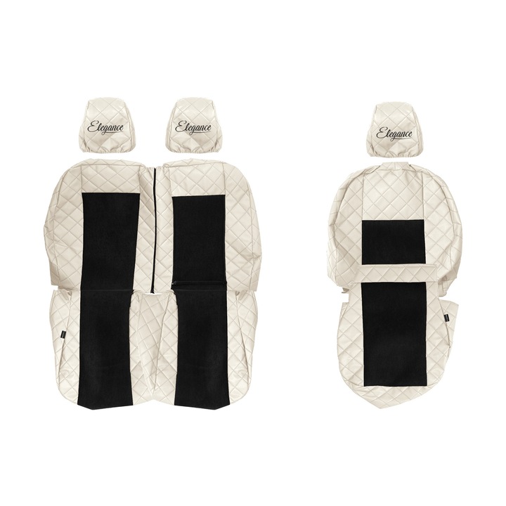 Huse scaune F-CORE, ELEGANCE Q, 1+2, multifuncțional, sampanie, set de 3 piese