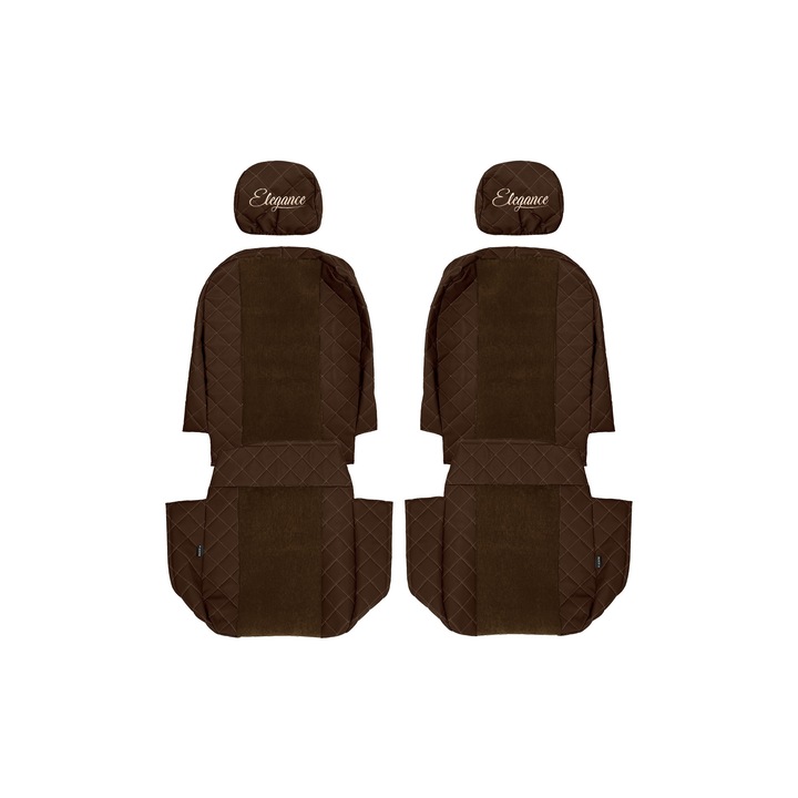 Huse scaune F-CORE ELEGANCE Q 1+1, maro, set 2 piese