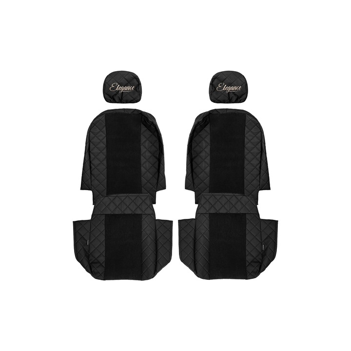 Huse scaune F-CORE, set 2 piese, negru, pentru Renault Trafic II, Opel Vivaro I, Nissan Primastar