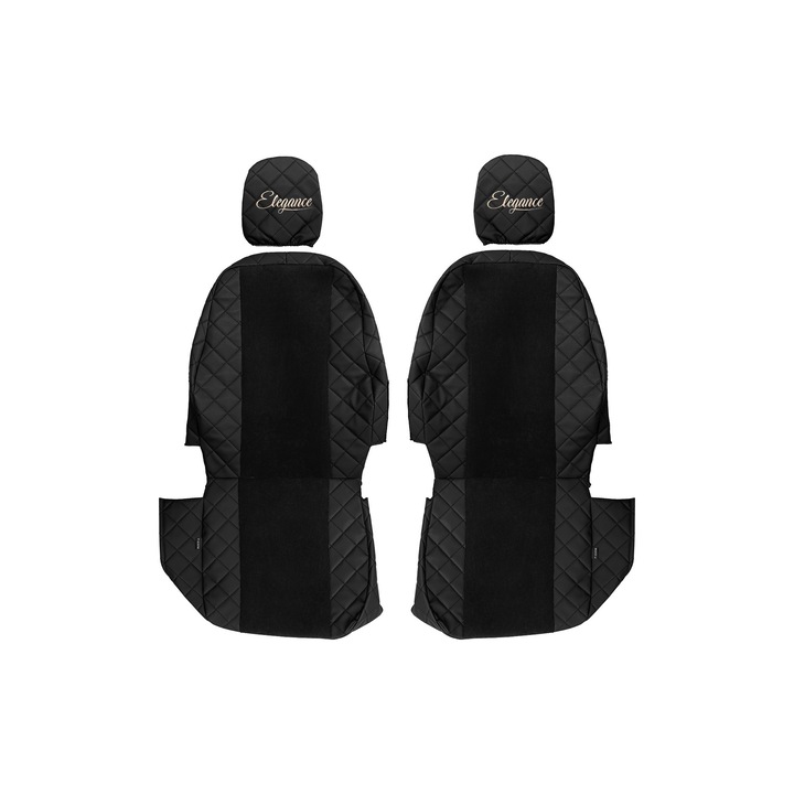 Huse scaune F-CORE, 2 piese, negru, pentru Fiat Ducato III, Peugeot Boxer III, Citroen Jumper III