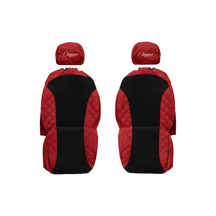 Huse scaune F-CORE ELEGANCE Q, set 2 buc, rosu, compatibile FIAT TALENTO, RENAULT TRAFIC III, OPEL VIVARO II, NISSAN NV300
