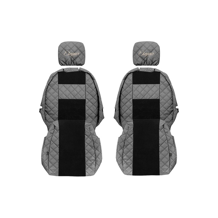 Huse scaune F-CORE ELEGANCE Q 1+1, Gri, 2 piese