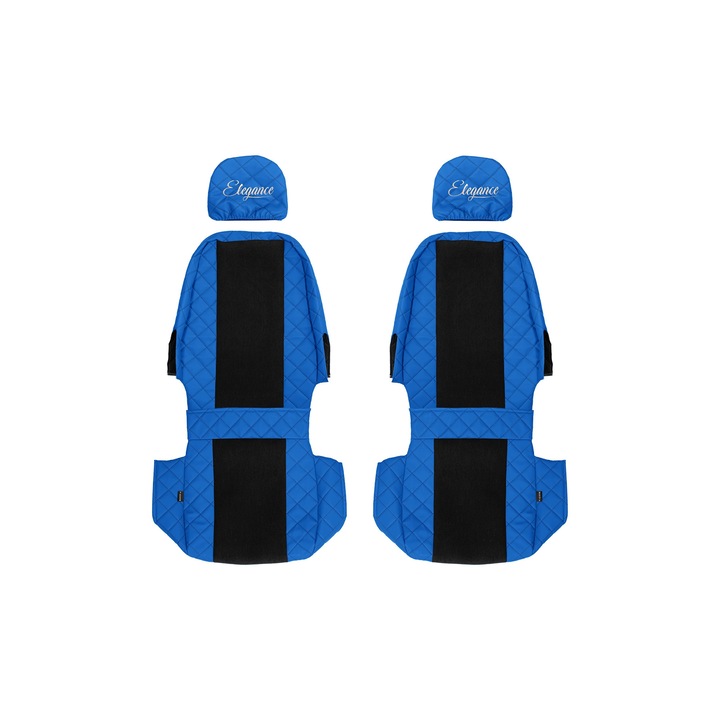 Huse scaune F-CORE, ELEGANCE Q, 2 piese, Albastru, pentru VOLKSWAGEN CRAFTER I