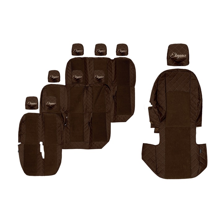 Huse scaune F-CORE, 9 locuri, maro, set