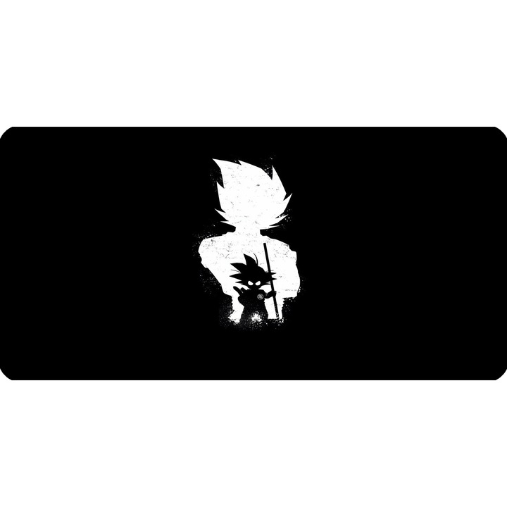 Mousepad Deskmat Goku black and white 800x400x4 mm margini cusute Oktane