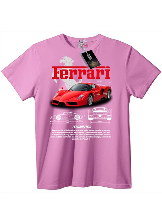 Tricou Ferrari Enzo, Roz, XXS