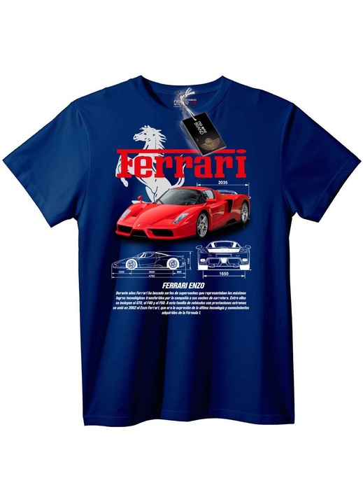 Tricou Ferrari Enzo, Albastru închis, L