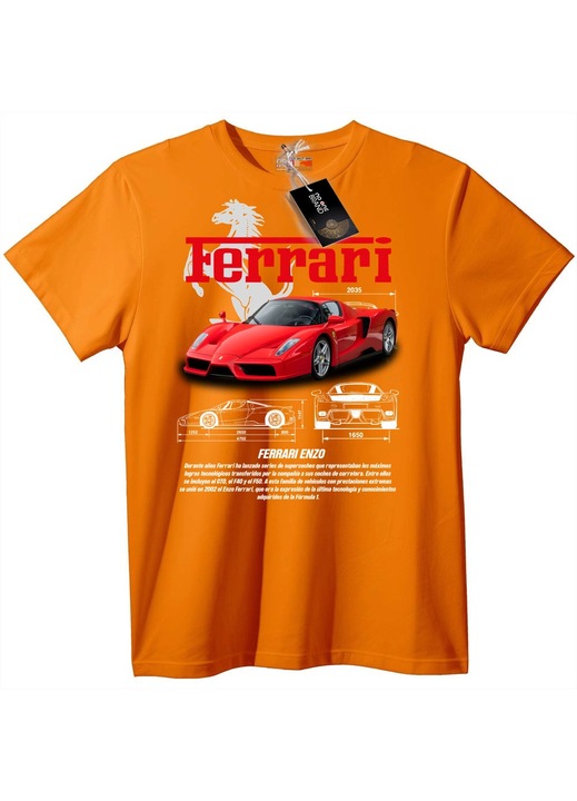 Tricou Ferrari Enzo, Portocaliu, XXS