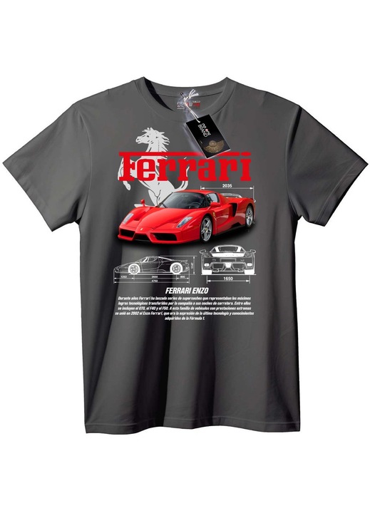 Tricou Ferrari Enzo, Gri, XXS