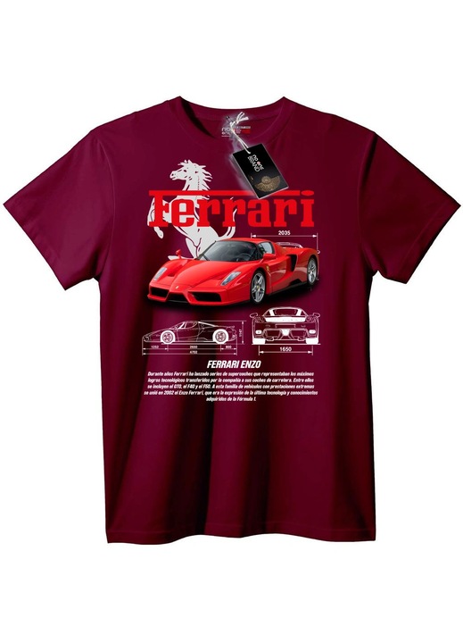 Tricou Ferrari Enzo, Bordeaux, L