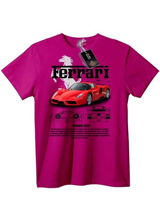 Tricou cu design Ferrari, Lila