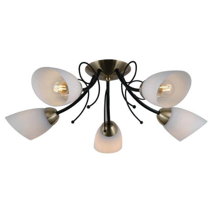 Candelabru Cristina, alb, 5 becuri x 40W, E27, IP20