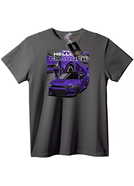 Póló Hello Charger, Szürke
