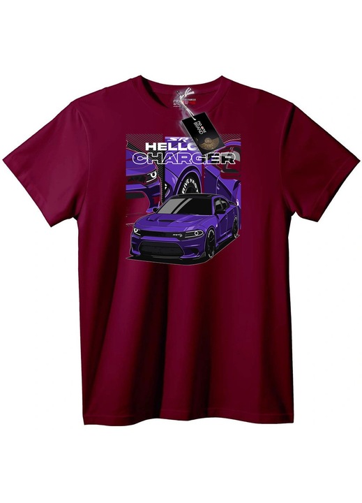 Póló Hello Charger, Bordó