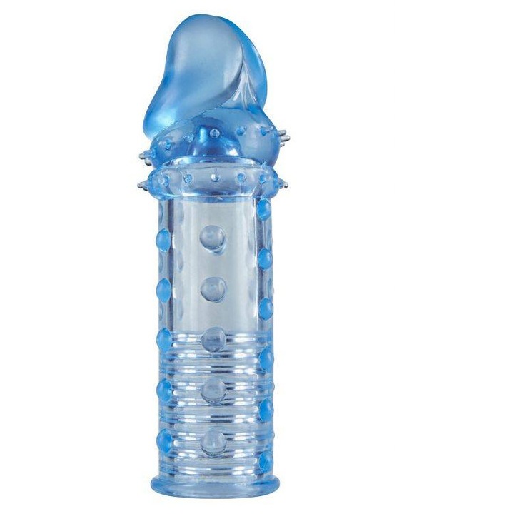 Prelungitor penis, ToyJoy Manpower, 15,5cm, TPE, albastru