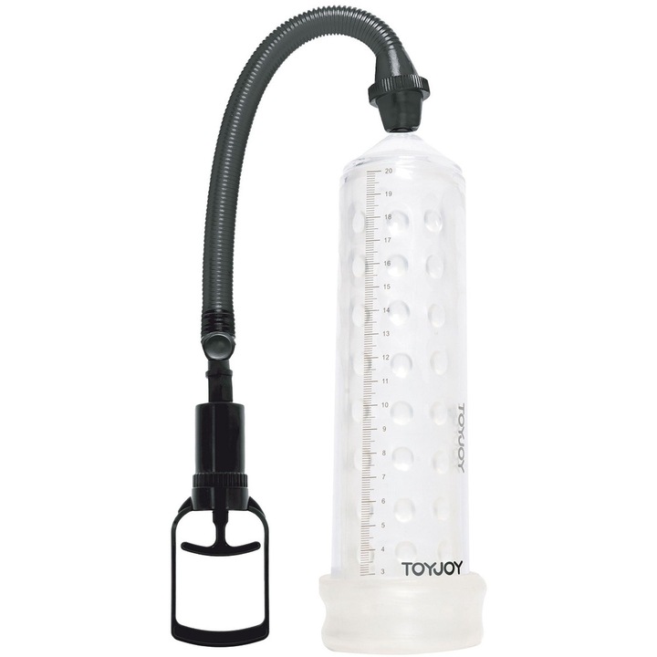 Помпа за масаж с ръкав, Toy Joy Manpower, PVC, водоустойчива, 55x230мм, прозрачна
