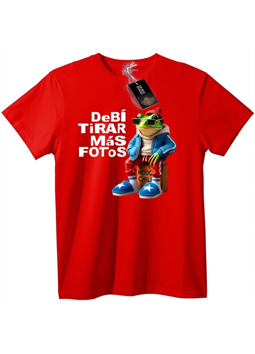 Tricou meme Broască: DeBí TiRAR MÁS FOTOS, Rosu