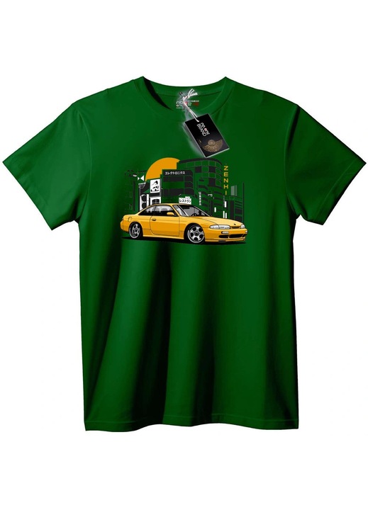Tricou Nissan 180SX Cityscape, Verde englez