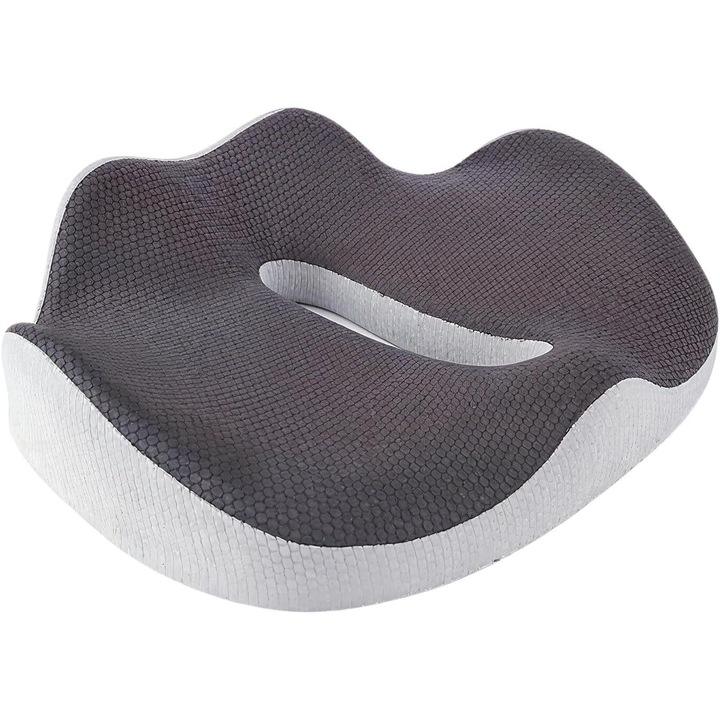 Perna ergonomica pentru scaun, perna ortopedica pentru scaun cu spuma viscogel, perna pentru scaun auto pentru confort si postura