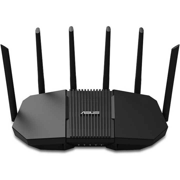 Router wireless Asus RT-BE90U, Tri-Band, WiFi7, viteze de pana la 9400 Mbps, USB, Negru