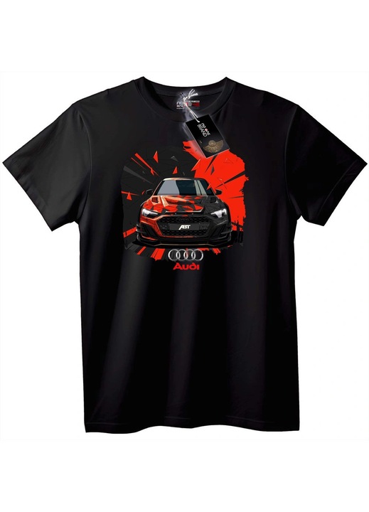 Tricou cu design Audi A3, Negru