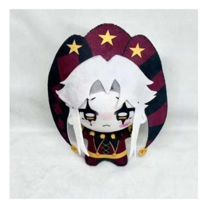 Плюшена кукла Generic, модел Pierrot Jester, The Freak Circus, 10 см, бяла, готически kawaii стил