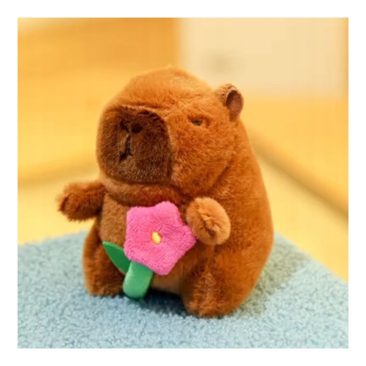 Plüss kulcstartók Kapibara, kawaii design, többszínű, kiegészítő szett