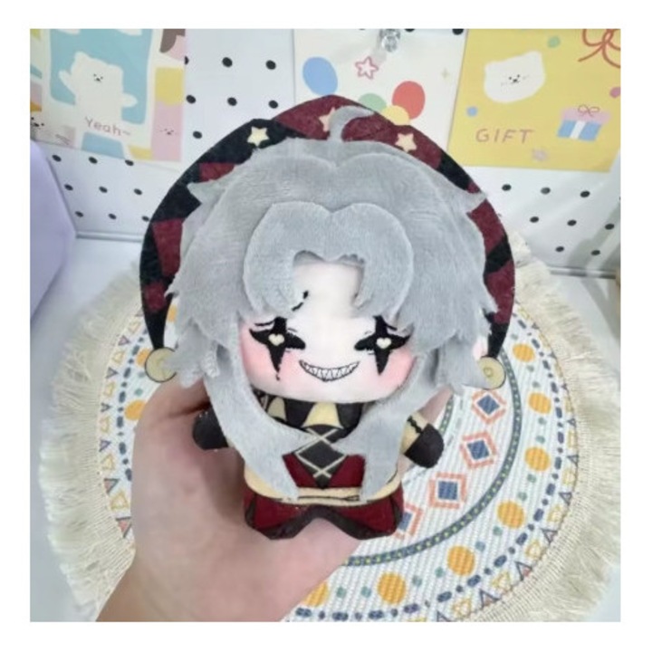 Plüss Pierrot Jester, The Freak Circus, 10cm, egyedi design, többszínű