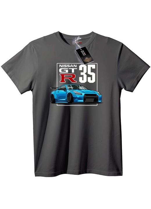 Nissan GT-R 35 póló, szürke, 3XL