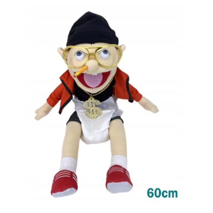 Papusa de plus Generic model Jeffy Rapper 60CM, jucarie hand-puppet, multicolor