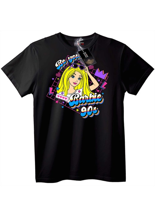 Tricou Barbie anii '90 Retro, Negru, 5XL