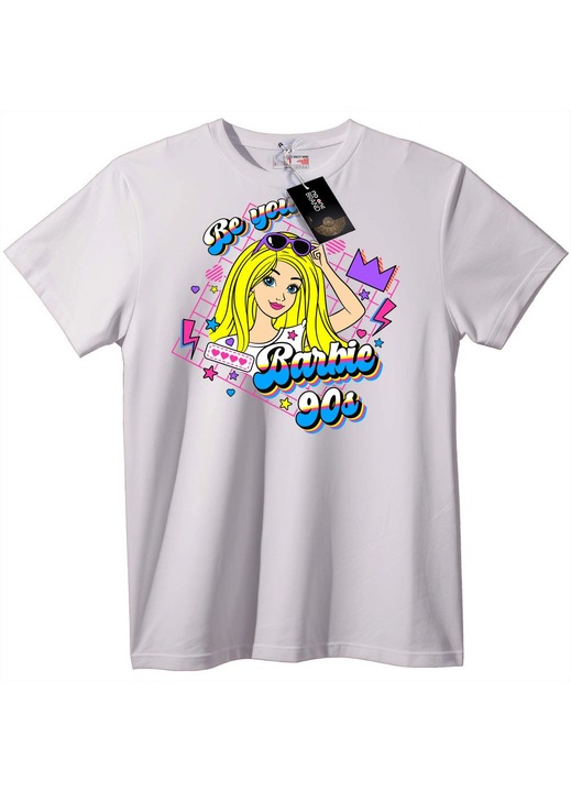 Tricou Barbie anii '90 Retro, Alb, 6XL