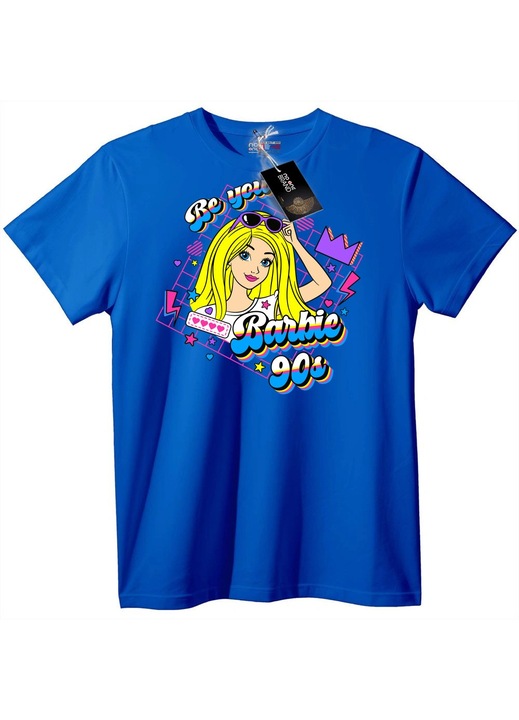 Tricou Barbie anii '90 Retro, Albastru, 4XL