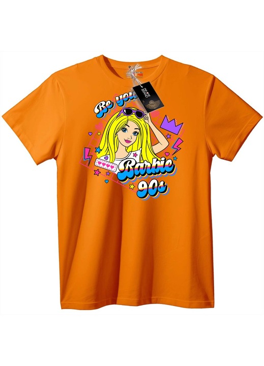 Tricou Barbie anii '90 Retro, Portocaliu, XS