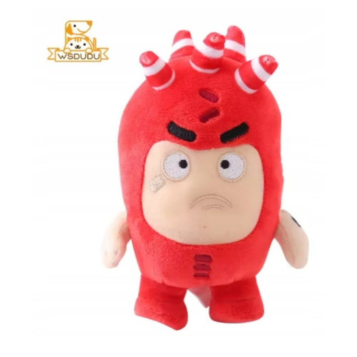 Плюшена играчка Oddbods FUSE, 18CM, червена, за деца, декоративна