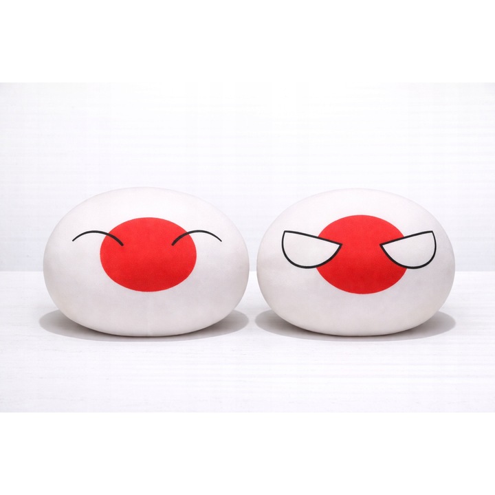 Set 2 jucarii de plus Countryball Japonia, versiuni happy si angry, 10cm
