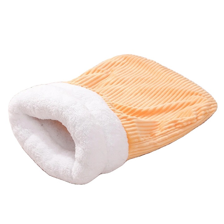 Легло за домашни любимци, топъл дизайн, жълто, 55 см