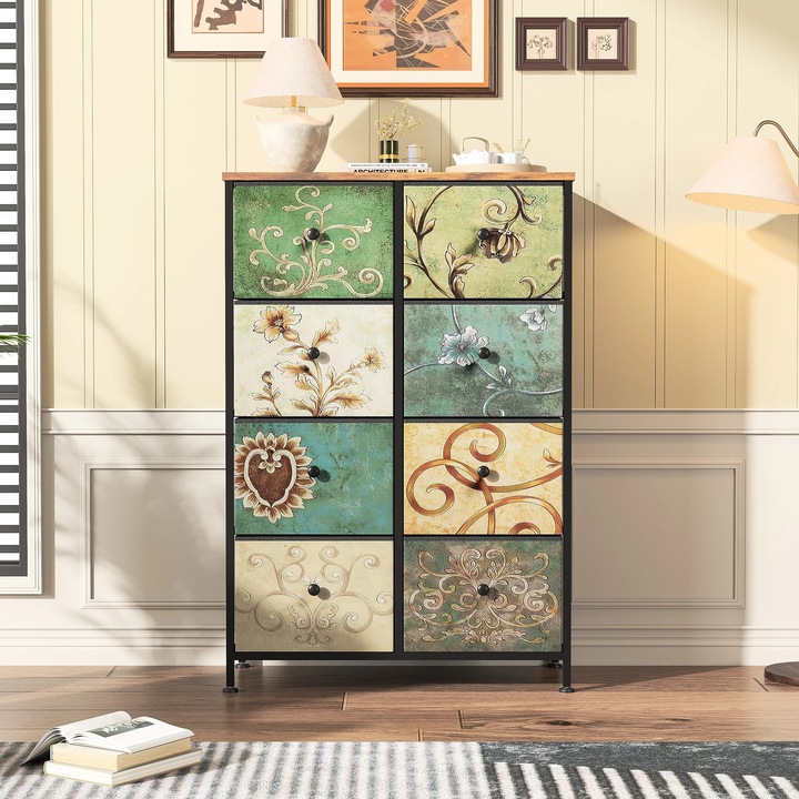 Komód, Többszínű, 67.5x30x100cm