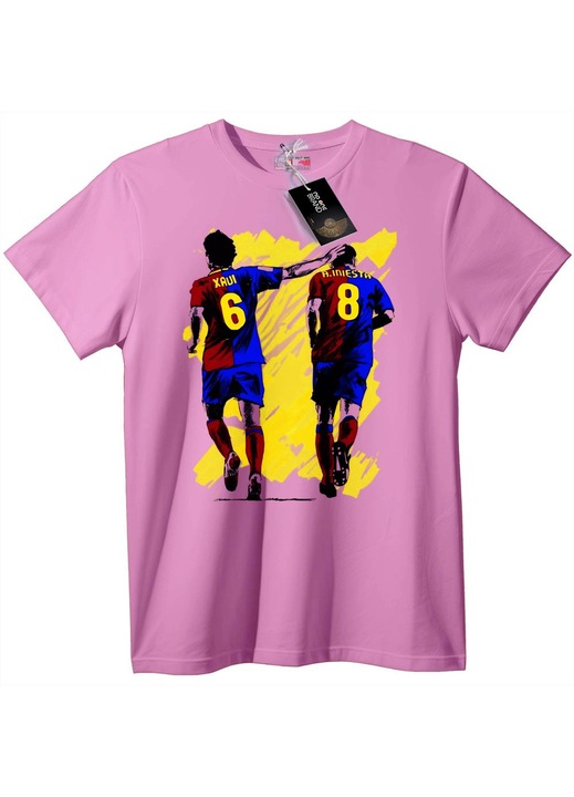 Тениска Xavi & Iniesta от FC Barcelona, Розов