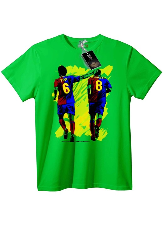 Тениска Xavi & Iniesta от FC Barcelona, Светлозелен