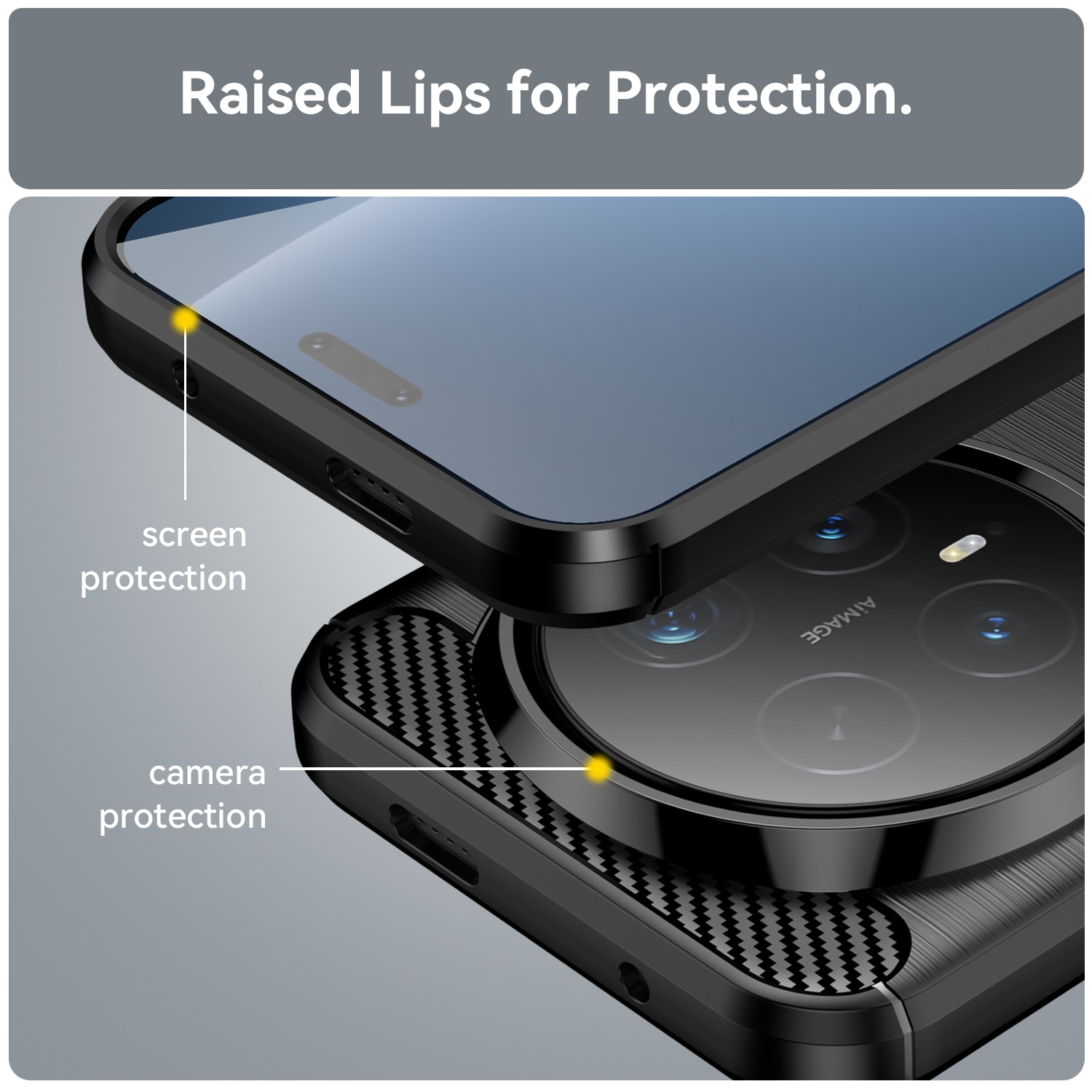 Husa telefon, pentru Honor Magic 8 Pro 5G, De inalta calitate subtire si usoara periata confortabila TPU Soft Feel, Carbon Fiber Negru