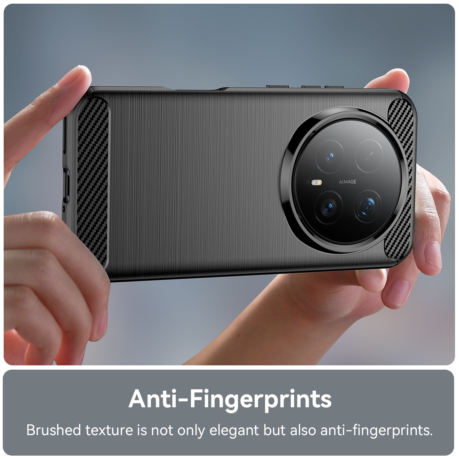 Husa telefon, pentru Honor Magic 8 Pro 5G, De inalta calitate subtire si usoara periata confortabila TPU Soft Feel, Carbon Fiber Negru