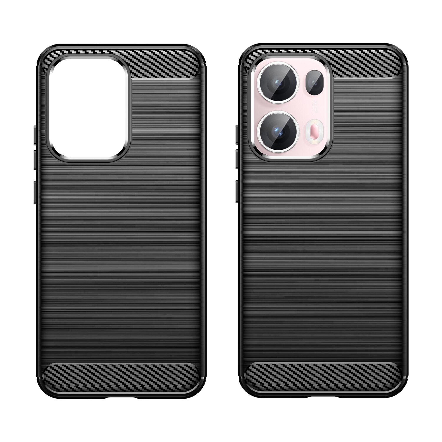 Husa telefon, pentru Oppo Reno 13 Pro 5G, De inalta calitate subtire si usoara periata confortabila TPU Soft Feel, Carbon Fiber Negru