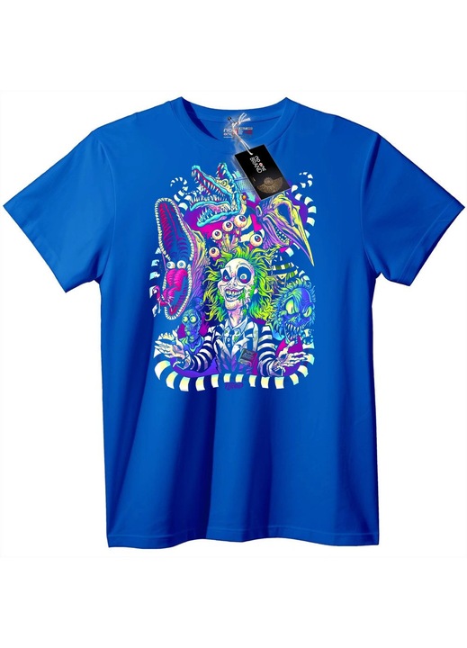 Tricou Monstru Psihedelic Fantomatic, Albastru