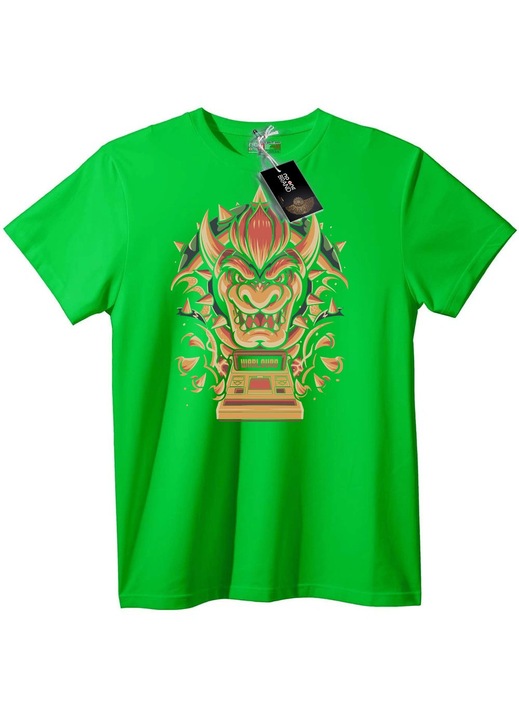 Tricou Wariourd Joc Retro, Verde deschis