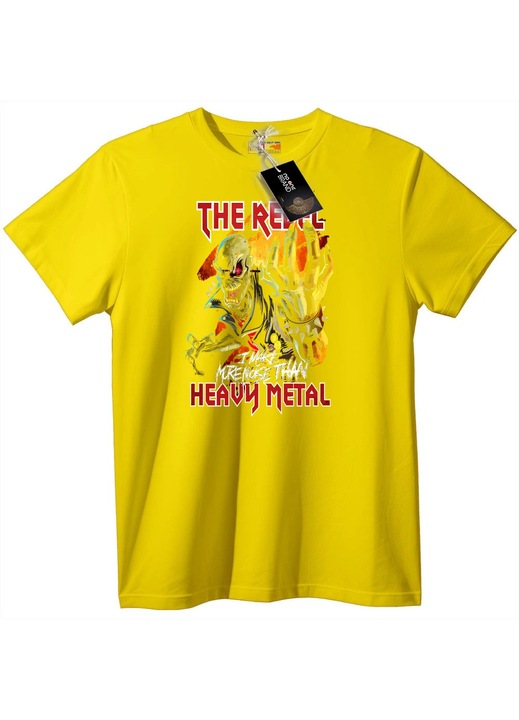 Tricou Rebel Heavy Metal, Galben