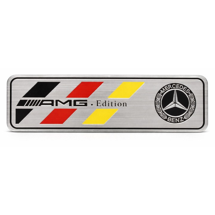 AMG Edition embléma, PBauto, alumínium, 12x4cm, Mercedes-Benz belső/külső térhez
