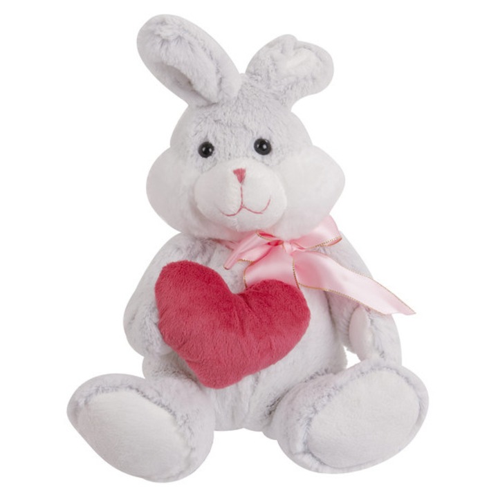 Iepuras de plus cu inimioara, 25 cm