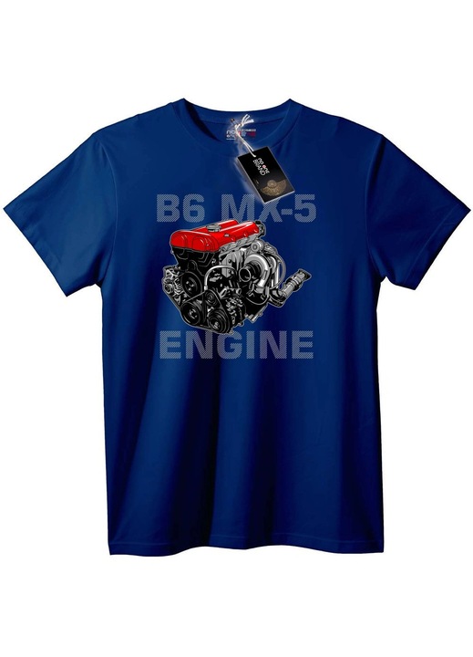 Tricou B6 MX-5 Engine, Bleumarin