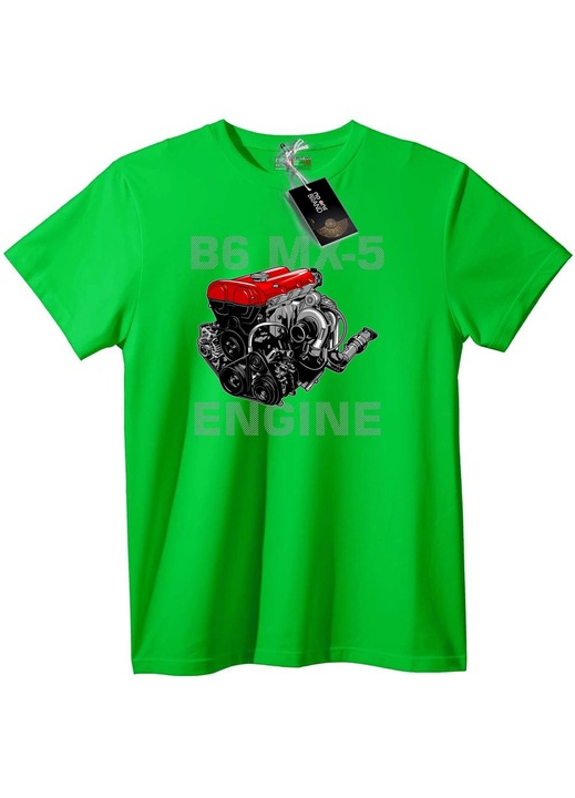 Tricou B6 MX-5 Engine, Verde deschis